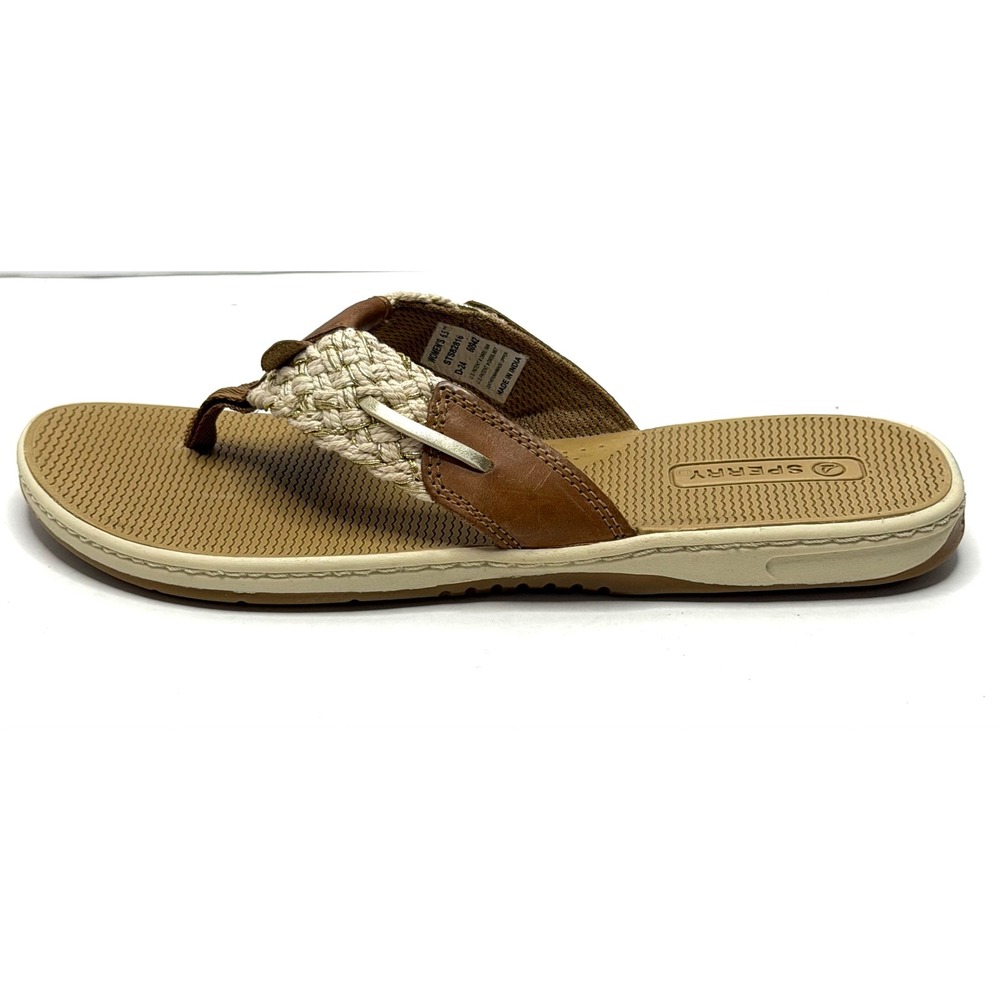 Sperry Women's Parrotfish Flip Flop Sandals Brown multi Sahara Size 6.5M NWT/BOX - Picture 4 of 10